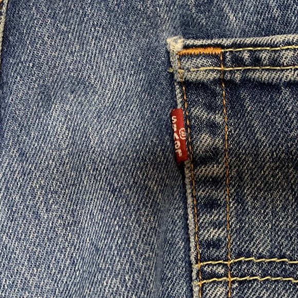Vintage Levis 505 Jeans 1970s-80s Red Tab 38x32 Medium Wash Men's - Picture 7 of 12